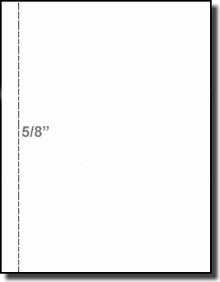 Laser Inkjet Paper 5/8 inch Vertical Marginal Perforation, 20# White Bond, PrintWorks Professional 04107, one Ream of 500 Sheets, Paris Business Forms