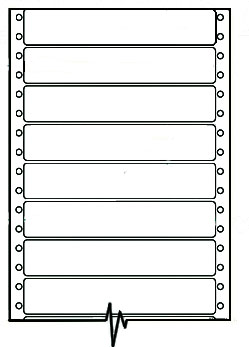 5,000 Compulabel® 110801, P1-50 White Continuous Form Label, 5 x 15/16 inches, One Across Avery® 4015 Size
