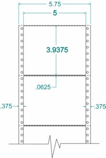 4 x 5 Continuous Form Labels