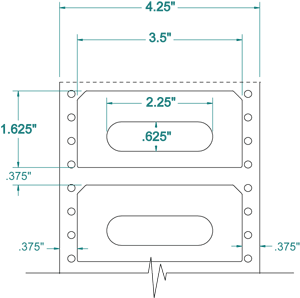 Compulabel® 112252 Audio Cassette Continuous White Dot Matrix Pin Feed Labels, 5,000 Labels per cae