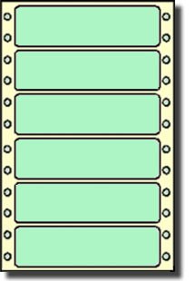 Compulabel® 112500 Pastel Green Continuous Label, 3-1/2 x 15/16, 5,000 Labels per Box