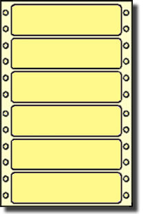 Compulabel® 112555 Pastel Yellow 3-1/2 x 15/16 inches Continuous Labels, 5,000 Labels per Box
