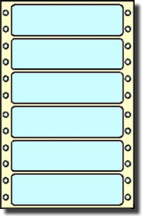 Compulabel® 112601 Pastel Blue Continuous Labels, 3-1/2 x 15/16, One Across, 5,000 Labels per Box