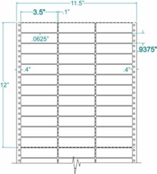 15,000 Compulabel® 130307 Three Across Label, 3-1/2 x 15/16 inches (Same size as Avery® 4031)