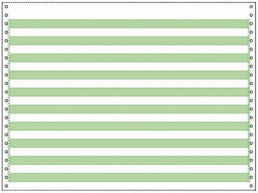 One Part 15# Green Bar, No Margin Perfs