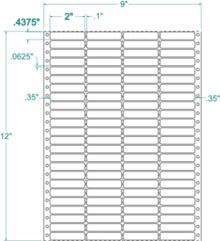 40,000 Compulabel® 140051 Continuous Labels 2 inches x 7/16 inch, 4 Across