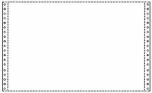 14-7/8" x 8-1/2" Continuous Paper, Blank, 1/2" Perfs Right and Left, 20# Heavy Weight