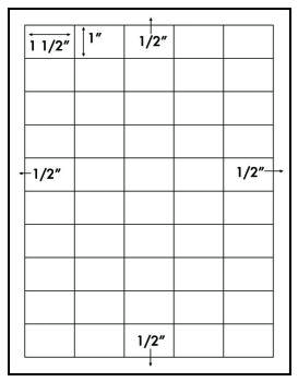 1,000 Laser Only Matte Frosty Clear Price Marking Labels 1.5  x  1, 20 Sheets