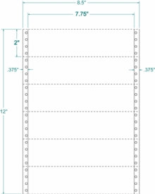 1,250 Compulabel® 160356 7-3/4 x 2 Continuous Transcription Label, 1,250 Labels per Case