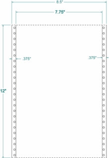 Compulabel® 160503 7-3/4 x 12 Continuous Transcription Label, 200 Labels per Case