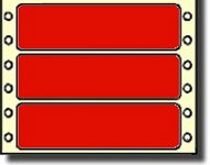 Compulabel® 161357, 3.5 x 15/16 Fluorescent Neon Red Continuous Form Labels for Dot Matrix or Impact Printer, 5,000 Labels per Box