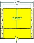 Compulabel® 161908 Fluorescent Yellow 4 x 2-15/16 Continuous Labels, 2,500 Labels per Box