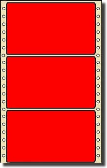 Compulabel® 162101 Fluorescent Red Continuous Pinfeed Labels, 1 across, 5 x 2-15/16 (5 x 3) 2,500 per Box