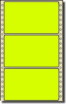 Compulabel® 162156 Fluorescent Yellow Continuous Pinfeed Labels, 5 x 2-15/16 (5 x 3), 2,500 per Box