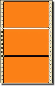 Orange Continuous Form Labels