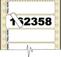 1/16 of an inch between Labels