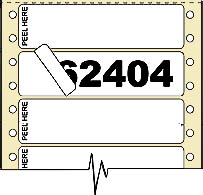 3,000 Compulabel® 162404 Piggyback Pin Feed Label 3-1/2 x 15/16, One Across