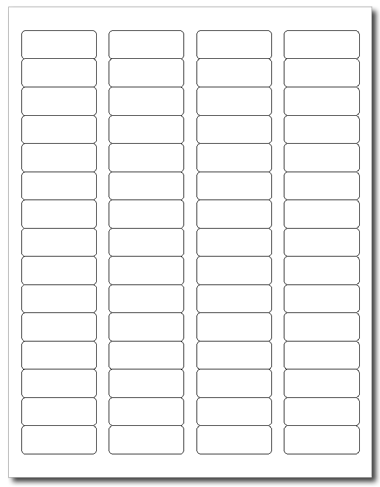 6,000 LabelOutfitters® Return Address Labels, Matte White Stickers 1.75" x 0.67" use Avery® 5155 - 100 Sheets