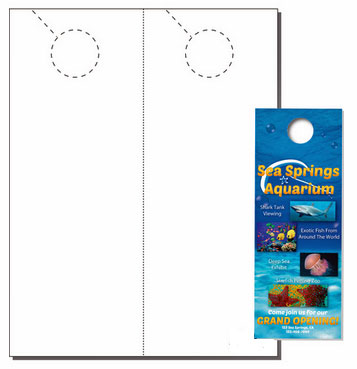 500 Label Outfitters Z-204 Laser and Inkjet Printable Door Knob Hangers, 250 Sheets, No Business Card Slits