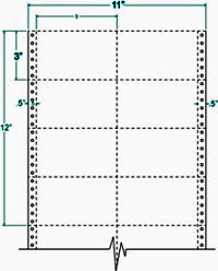 8,000 Compulabel® 210453 White, 2 Across Continuous Pin Feed Index Cards, 5 x 3