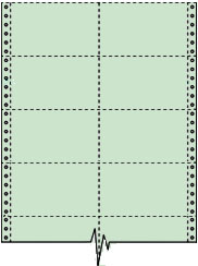 Compulabel® 210600 Green, 2 Across, Continuous Pin Feed Index Cards, 5 x 3