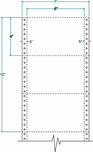 4,000 Compulabel® 210857 Continuous Pin Feed Post Cards, 6 x 4 with 7 inch wide Carrier