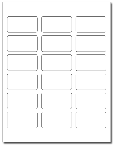 1,800 Blank Mailing "Full Coverage" Address Labels 2 3/8" x 1 1/4"Same size as Avery® 6871 Template - 100 Sheets