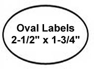 1,500 Oval Gold Metallic Foil Laser Only Labels, 2.5 x 1.75 with 15 Labels per Sheet, 100 Sheets