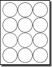 240 Round White Matte 2-1/2 inch Diameter Labels for Laser and Inkjet, Removable Adhesive, 20 Sheets
