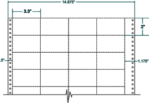 Compulabel® 250356 Continuous USPS Postal Service Tray Tags, 3.2" x 2", 4 Across, White
