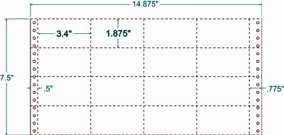 Compulabel® 250503 Continuous USPS Postal Service White Tray Tags, 3.4" x 1.875", 4 Across