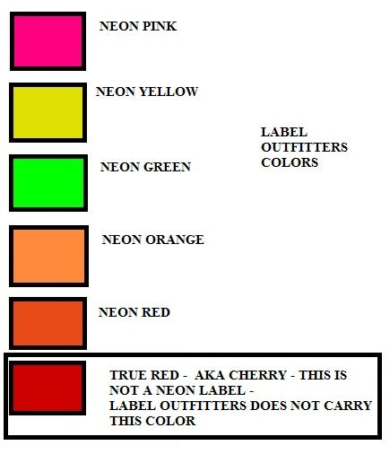 1,000 Neon Fluorescent Small Red Laser Printers Only Square Corner Labels, 1-1/2 x 1, 20 Sheets with 50 Labels per Sheet, Not Made by Avery® Labels