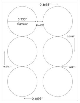 120 Round Brown Kraft Labels, 3-1/3 inch Diameter Stickers for Laser or Inkjet, use Avery® 5195, 5295, Compulabel® 311657 Template