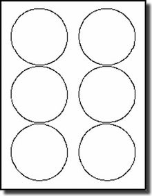 120 Large Round 3-1/3 Diameter White Matte Laser and Inkjet Labels - Stickers, use LabelOutfitters® 333333, 5295, Compulabel® 311657 Template