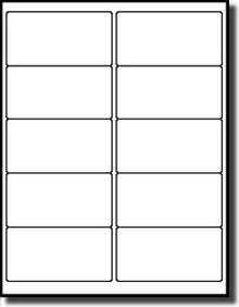 200 Removable Adhesive 4 x 2 Labels, Laser and Inkjet Printable Avery® 5163 Template, 20 Sheets