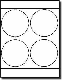 Four Labels, each 4 Inches in Diameter