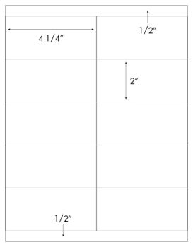 1,000 White Matte 4.25" x 2" Shipping Labels, w/ Permanent Adhesive 10/sheet - 100 Sheets