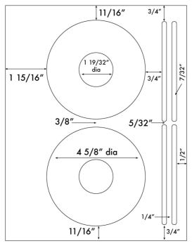 200 Label Outfitters®  Photo Glossy Inkjet Only CD Labels - 100 Sheets use Avery®  5931 Template