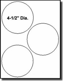 Laser High Gloss White 4.5" Diameter Labels by Label Outfitters® - 100 Sheets - 300 Labels