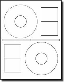 200 Stomper® Pro Format Laser or Inkjet Printable CD / DVD Labels, 100 Sheets