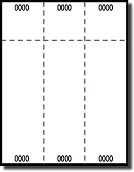 450 Extra Large White Numbered Drawing, Raffle or  Event Tickets Laser and Inkjet Printable - Word Template 150 Sheets with 3 Tickets per Sheet