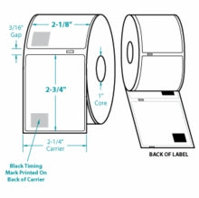 Compulabel® 550102 Direct Thermal Labels, 2-1/8 x 2-3/4 for Seiko® Printers - 1,920 Labels/Carton