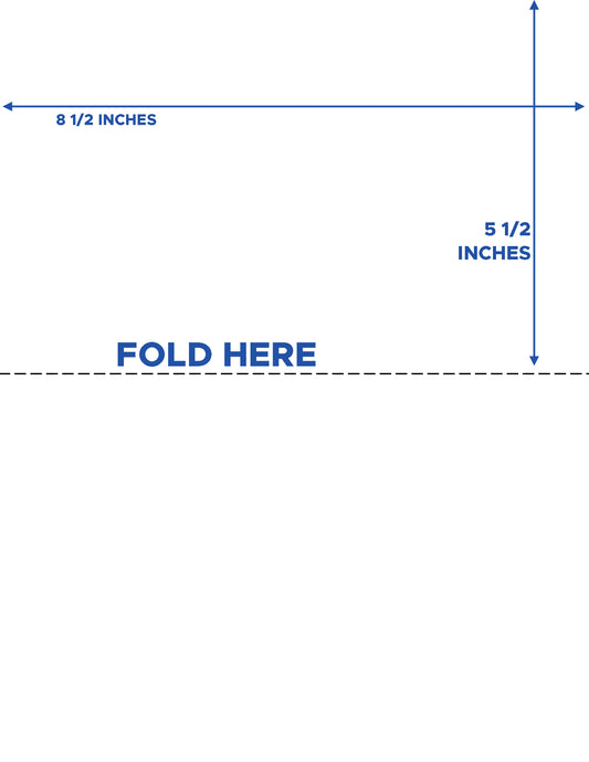 250 Half Sheet 5-1/2" x 8-1/2" Greeting Card Stock, 250 Cards Per Pack