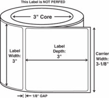 Compulabel® 620256 Thermal Transfer Label, 3" x 3"