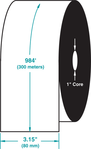 Compulabel® 710054 Thermal Transfer Ribbons 80mm x 300 meters