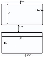 200 Large Labels, 8 x 4, 2 Labels per Sheet, Laser and Inkjet Printable 100 Sheets, Print to the Edge Labels