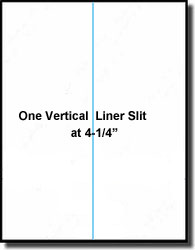 100 Sheets Blank Laser and Inkjet Printable Full Sheet Label with ONE VERTICAL SLIT in liner use Compulabel® 313356, Uline® S-5045, Avery® 5165 Template