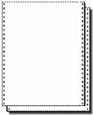 Two Part White, No Side Perfs