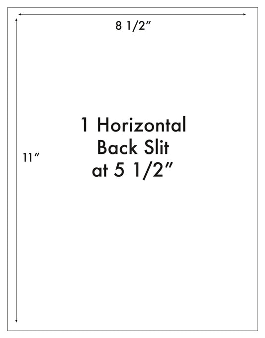100 Full Page Blank White Laser and Inkjet Printable Labels w/ One Horizontal Liner Slit use Avery® 5165, Uline® S-5045  Template