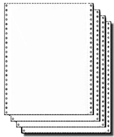 4 Part Carbonless, All White